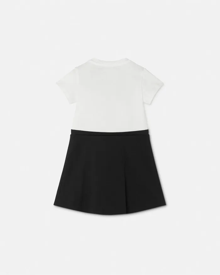Dresses Kids Versace Medusa Milano Baby TShirt Dress Blackwhite