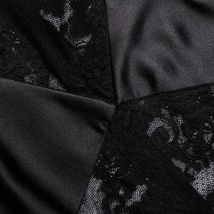 Dresses Women Self Portrait Black Lace Taffeta Maxi Dress