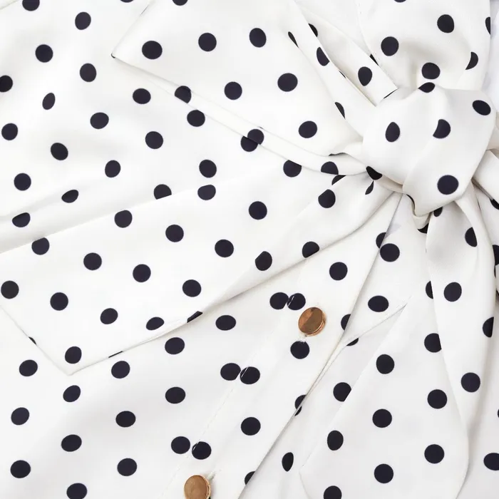 Dresses Women Self Portrait Cream Polka Dot Satin Midi Dress