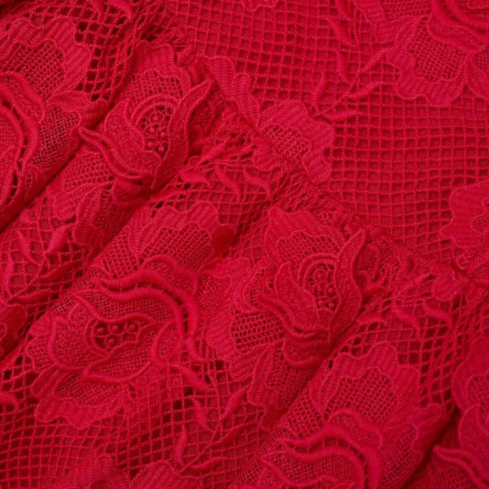 Dresses Women Self Portrait Red Bandeau Lace Midi Dress