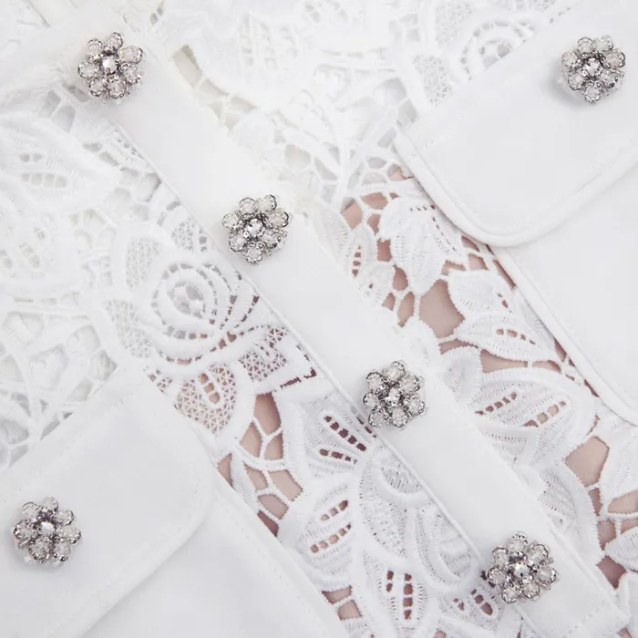 Dresses Women Self Portrait White Lace Mini Dress