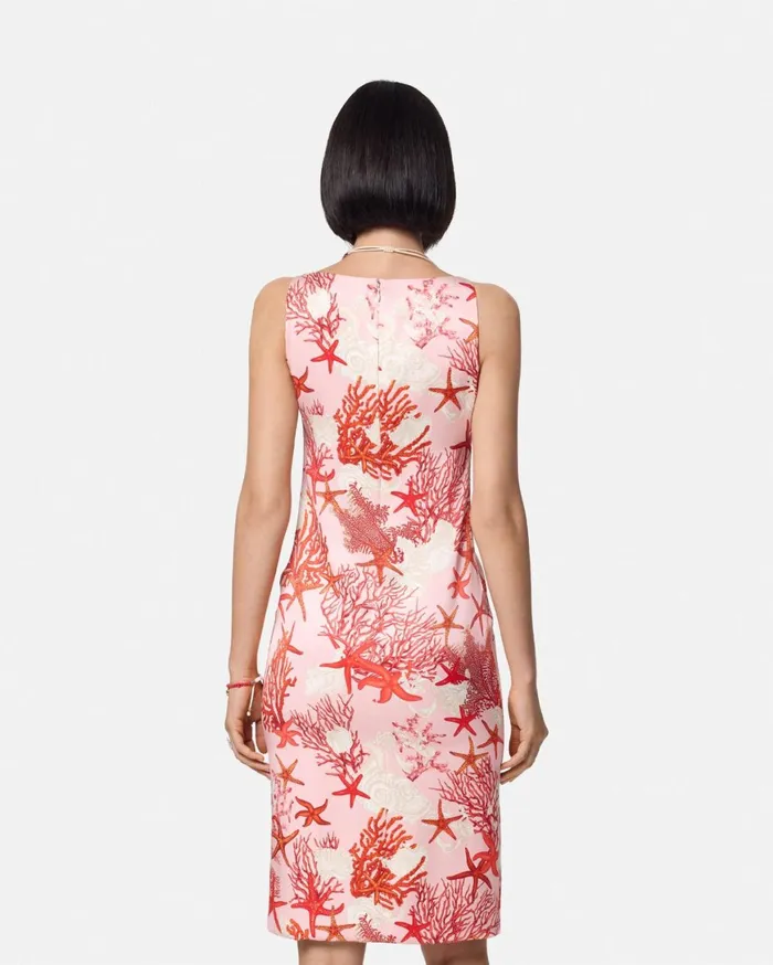 Dresses Women Versace Barocco Sea Silk Slip Mini Dress Pinkprint