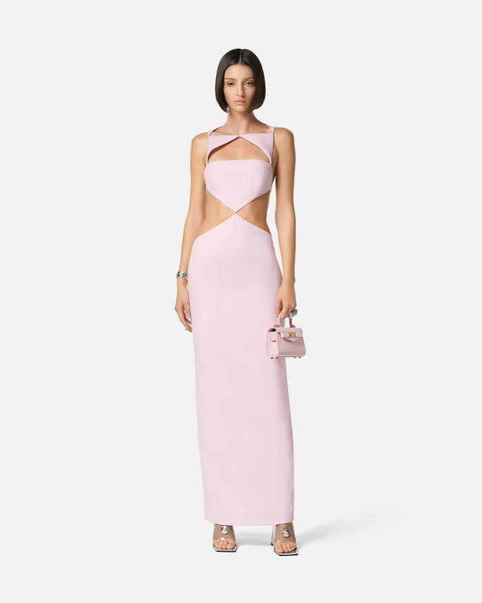 Dresses Women Versace Cutout Column Gown Light Pink
