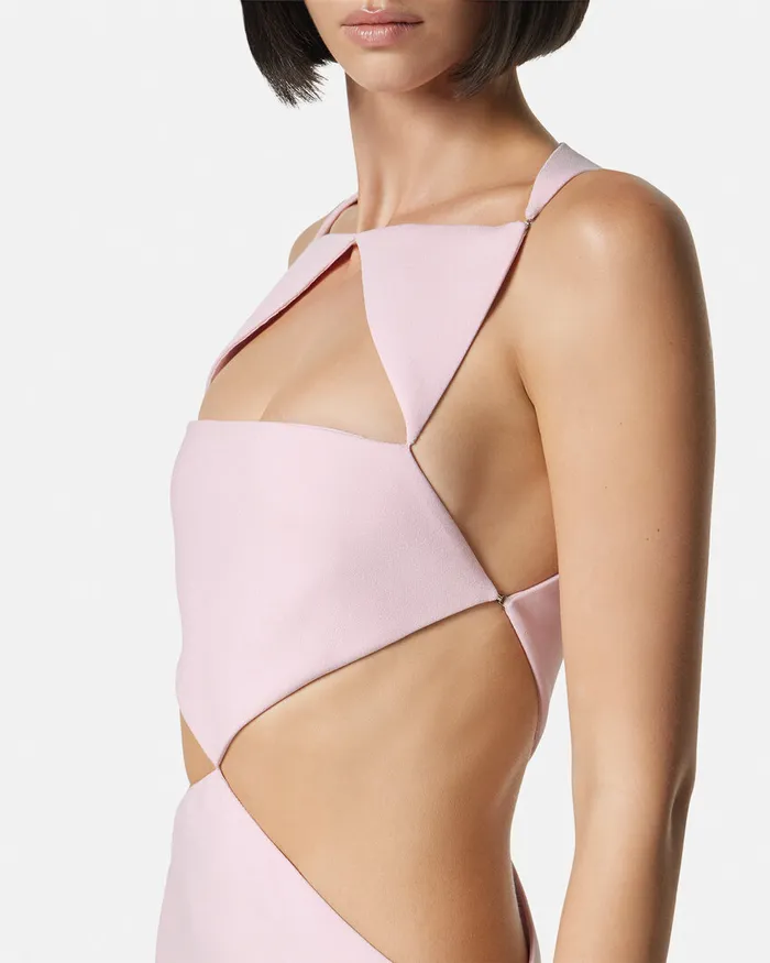 Dresses Women Versace Cutout Column Gown Light Pink