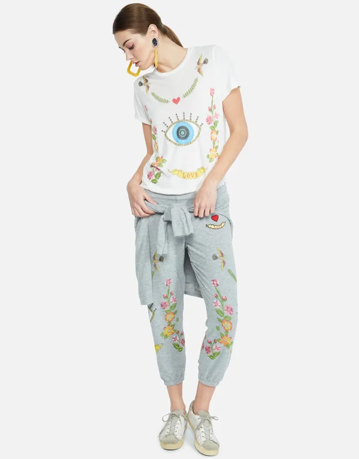Edda Floral Eye Love Milk Women039s Lauren Moshi Short Sleeve