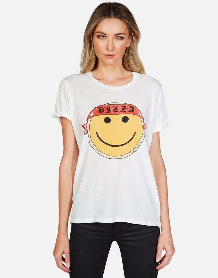Edda Happy Pizza Milk Women039s Lauren Moshi Short Sleeve
