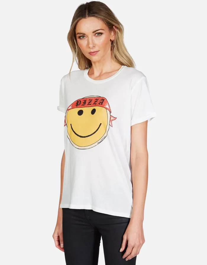 Edda Happy Pizza Milk Women039s Lauren Moshi Short Sleeve