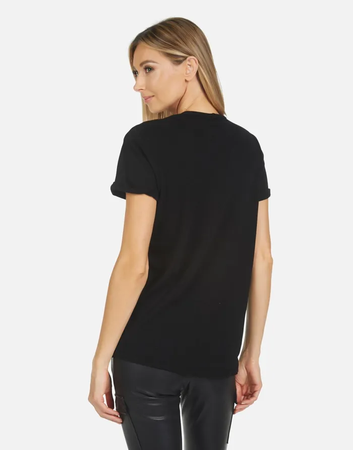 Edda Worlds Peace Lips Black Women039s Lauren Moshi Short Sleeve