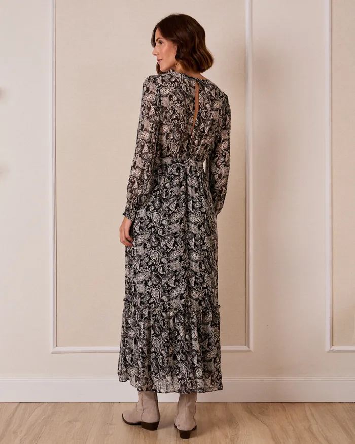 Eirene Print Dress Black Women Polin Et Moi Dresses And Jumpsuits Eirene Print Dress Black Women Polin Et Moi Dresses And Jumpsuits