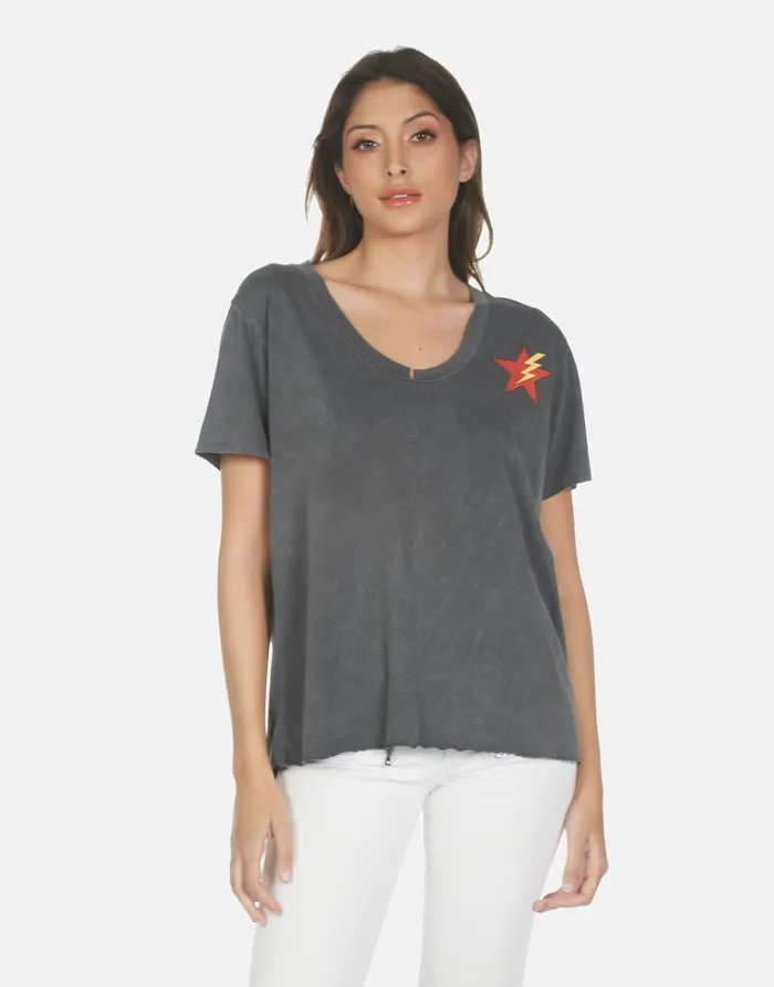 Elara Rainbow Lightning Eye Pigment Black Women039s Lauren Moshi Short Sleeve