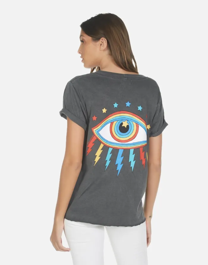 Elara Rainbow Lightning Eye Pigment Black Women039s Lauren Moshi Short Sleeve Elara Rainbow Lightning Eye Pigment Black Women039s Lauren Moshi Short Sleeve