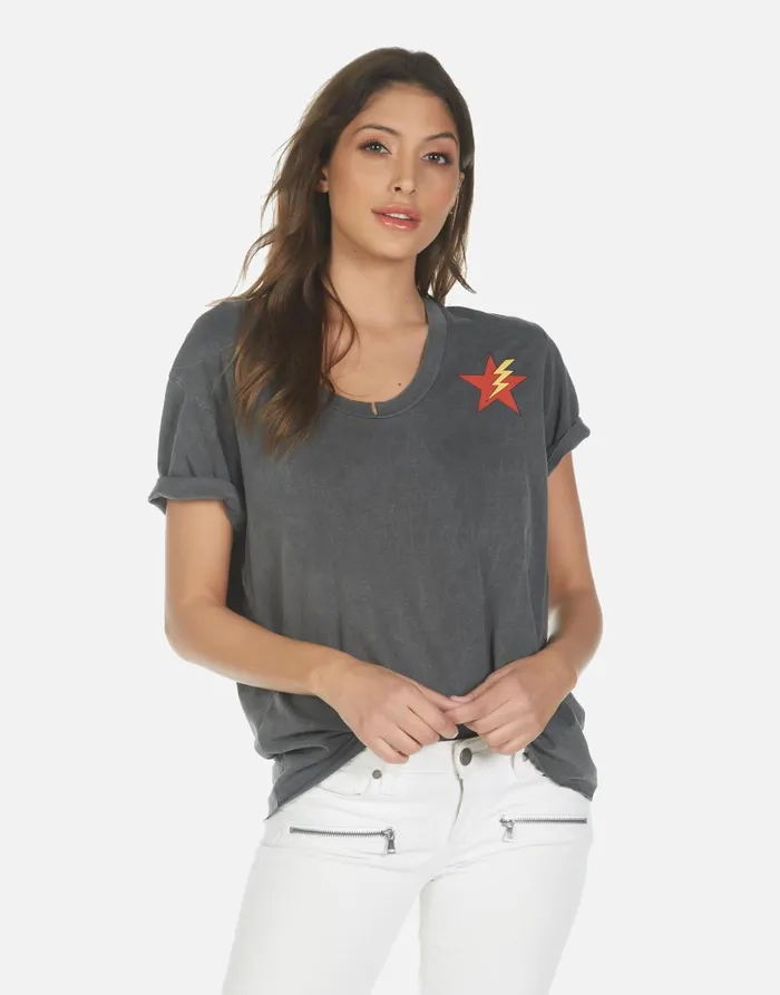 Elara Rainbow Lightning Eye Pigment Black Women039s Lauren Moshi Short Sleeve Elara Rainbow Lightning Eye Pigment Black Women039s Lauren Moshi Short Sleeve