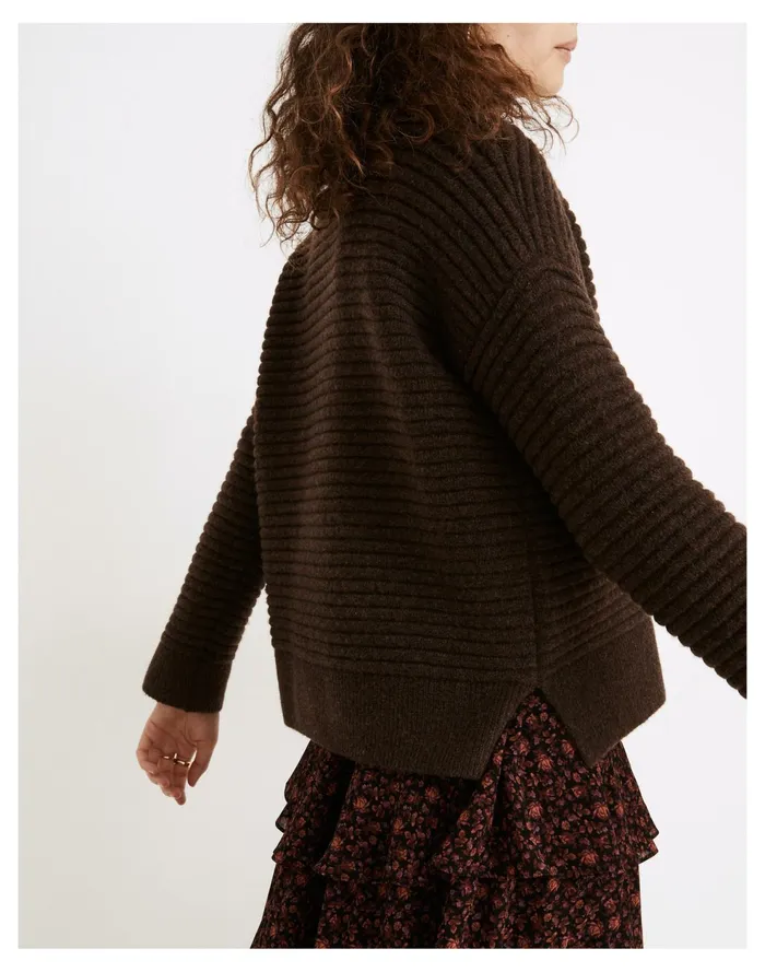 Elsmere Pullover Sweater Heather Brunette Women Madewell Sweaters