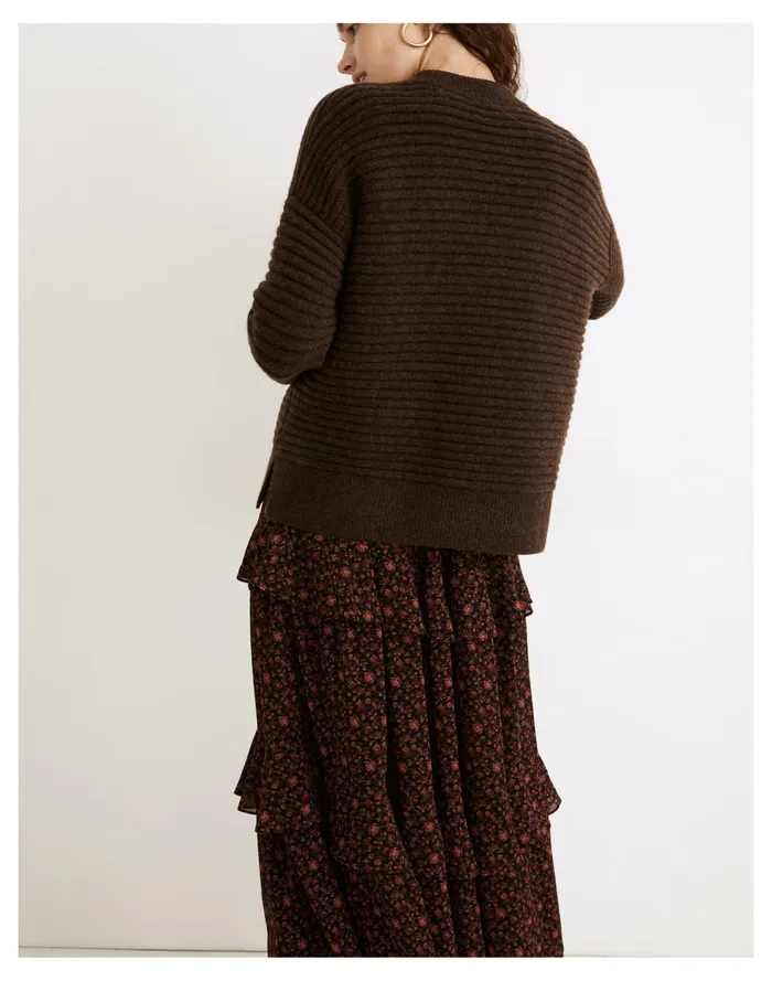 Elsmere Pullover Sweater Heather Brunette Women Madewell Sweaters