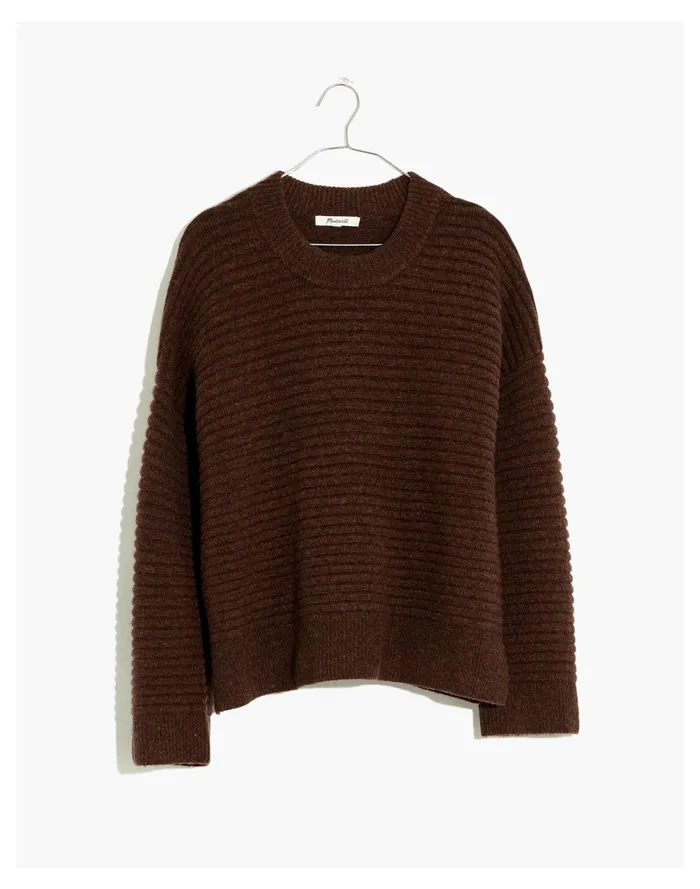 Elsmere Pullover Sweater Heather Brunette Women Madewell Sweaters