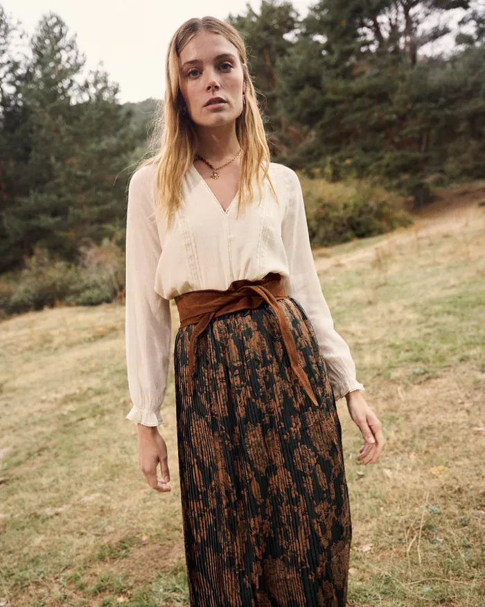 Embroidered Blouse Tirna Raw Women Polin Et Moi Blouses And Shirts