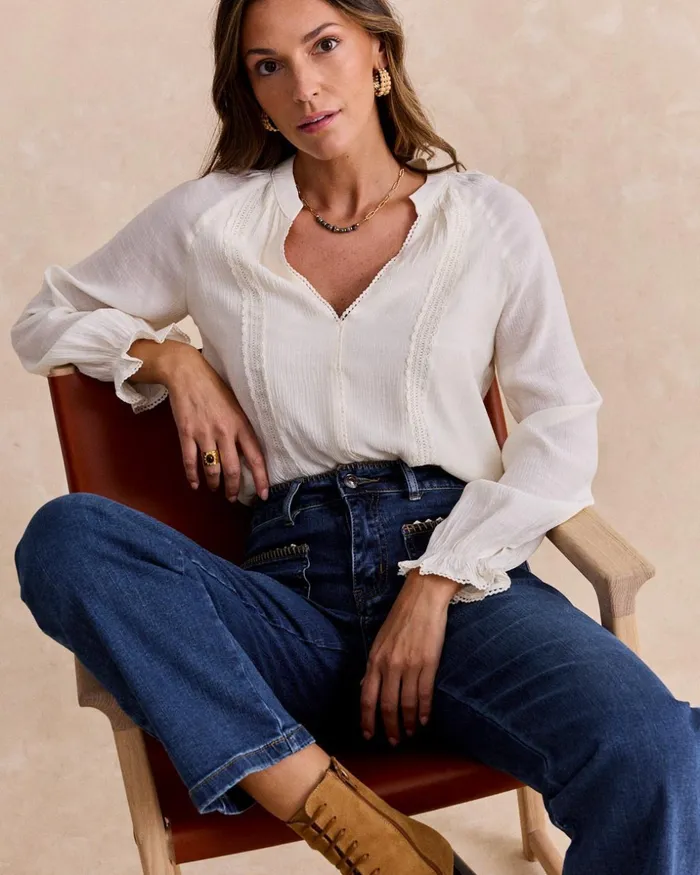 Embroidered Blouse Tirna Raw Women Polin Et Moi Blouses And Shirts Embroidered Blouse Tirna Raw Women Polin Et Moi Blouses And Shirts