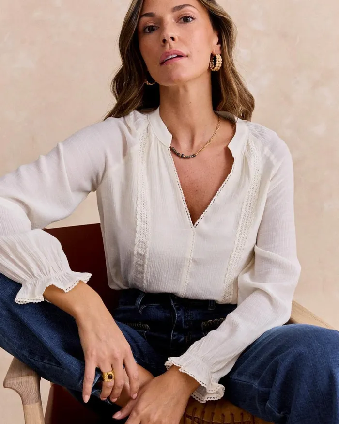 Embroidered Blouse Tirna Raw Women Polin Et Moi Blouses And Shirts Embroidered Blouse Tirna Raw Women Polin Et Moi Blouses And Shirts