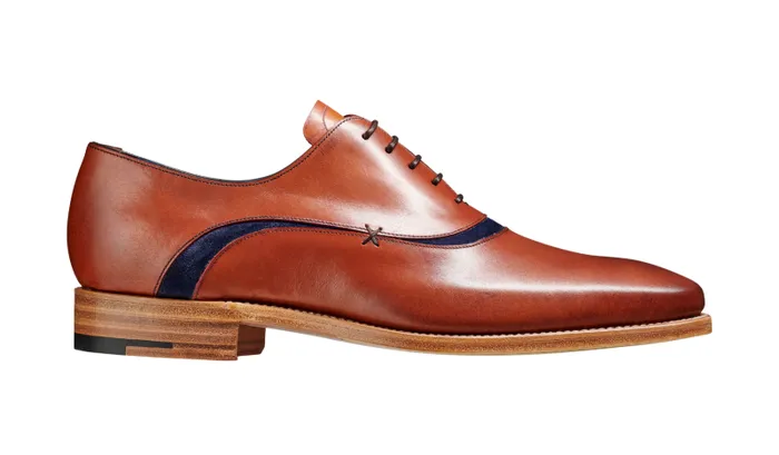 Emerson 8211 Antique Rosewood Navy Suede Mens Barker Shoes Mens Oxfords