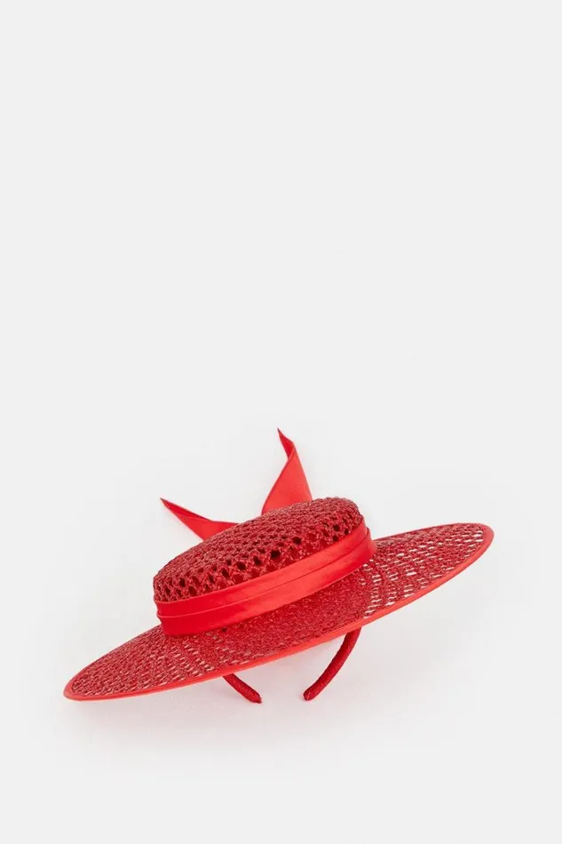 EmilyLondon Bow Detail Boater Women Karen Millen Fascinators