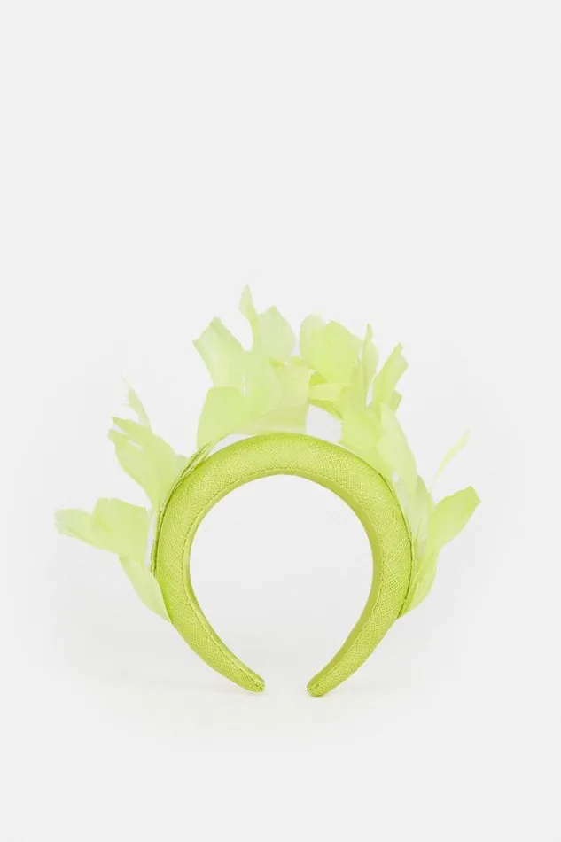 EmilyLondon Feather And Sinnamay Head Band Women Karen Millen Fascinators