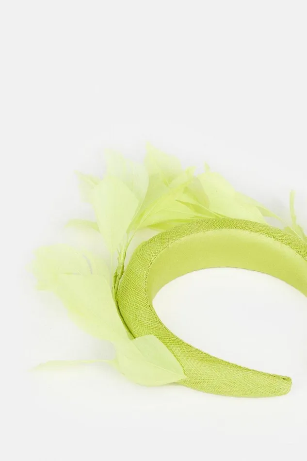 EmilyLondon Feather And Sinnamay Head Band Women Karen Millen Fascinators