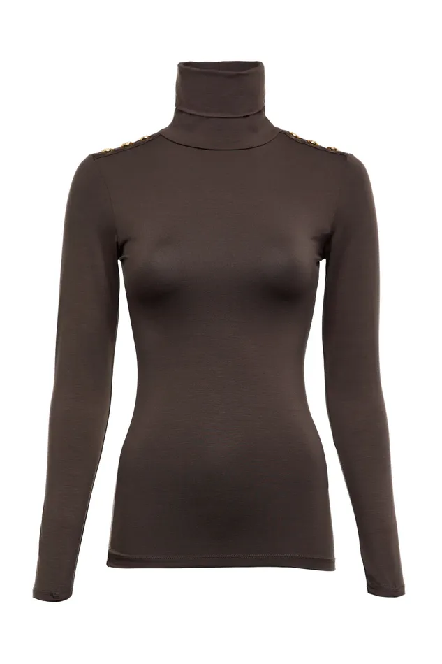 Essential Roll Neck Coffee Women Holland Cooper Tops Essential Roll Neck Coffee Women Holland Cooper Tops