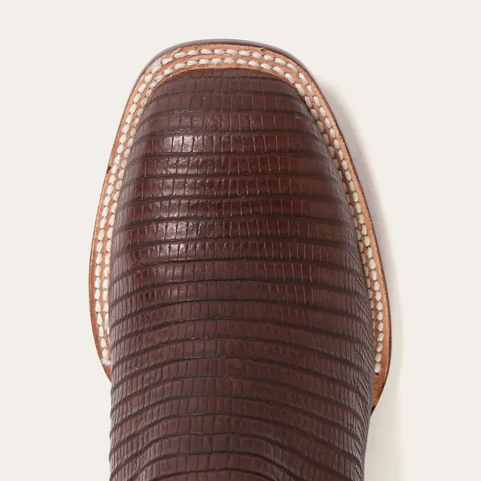 Exotics Men Stetson Beaumont Brown Teju Cowboy Boot Brown