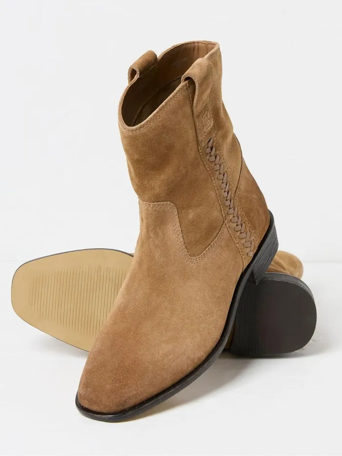 Fat Face Adelaide Brown Western Boots Women Boots