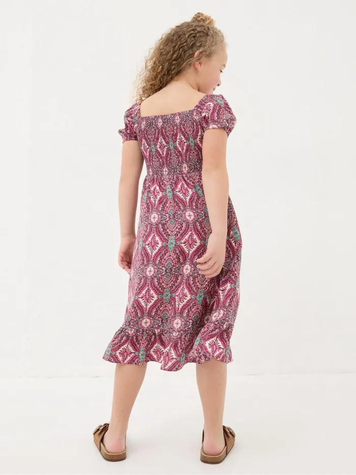 Fat Face Adele Purple Paisley Midi Dress Kids Dresses