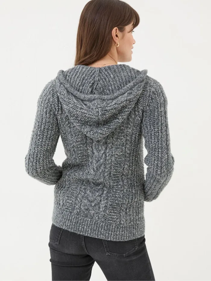 Fat Face Alicia Charcoal Grey Hoodie Women Knitwear