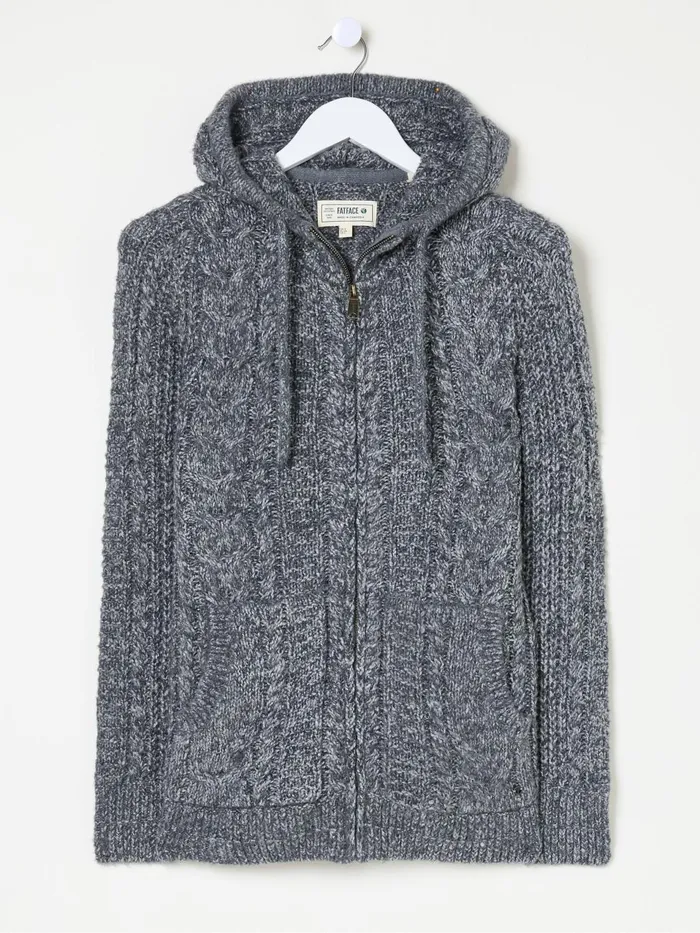 Fat Face Alicia Charcoal Grey Hoodie Women Knitwear