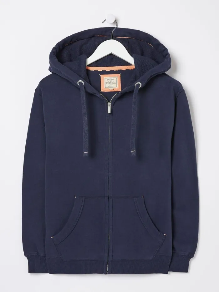 Fat Face Amy Blue Navy Zip Through Hoodie Women Sweatshirts and Hoodies