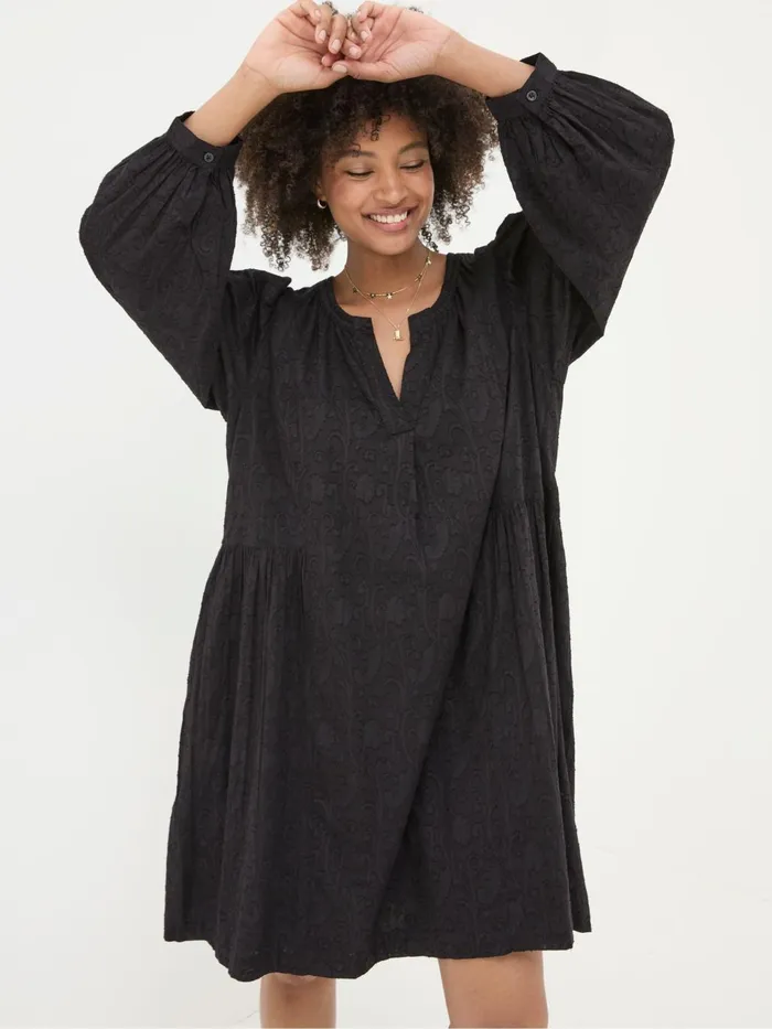Fat Face Anona Black Swing Dress Women Dresses