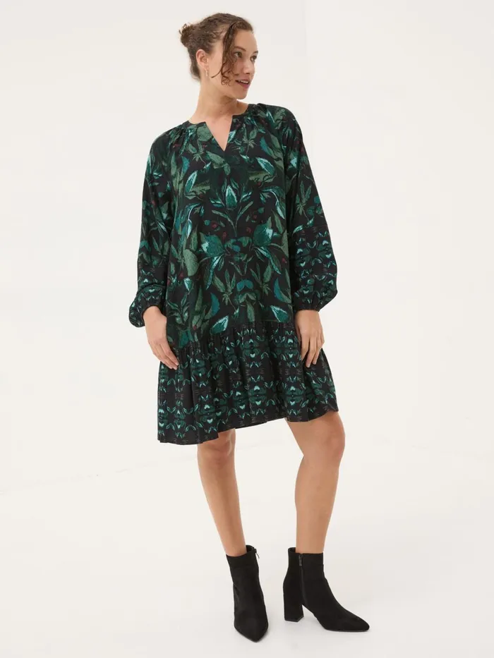 Fat Face Black Amy Mirrored Tunic Women Dresses