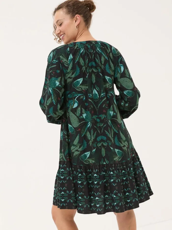 Fat Face Black Amy Mirrored Tunic Women Dresses
