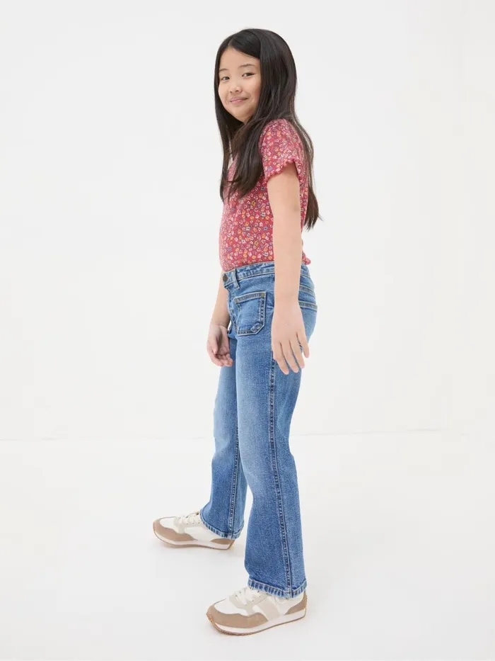 Fat Face Blue Flared Denim Jeans Kids Jeans and Leggings
