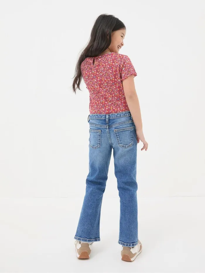Fat Face Blue Flared Denim Jeans Kids Jeans and Leggings