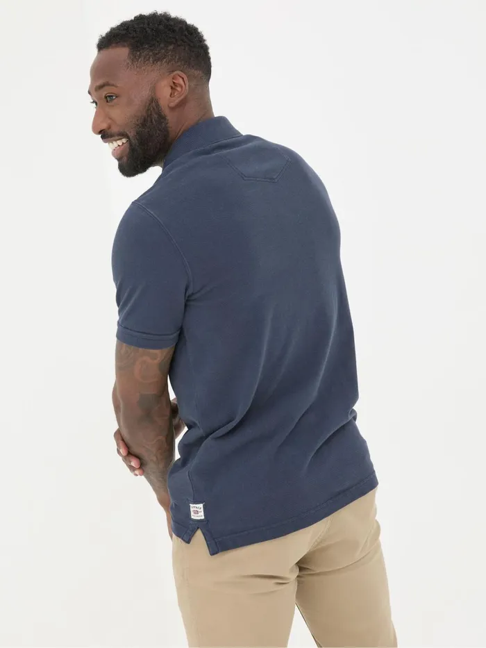 Fat Face Blue Pique Polo Shirt Men Polo Shirts