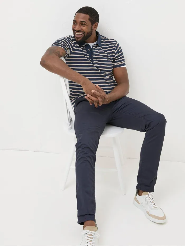 Fat Face Blue Slim Heyshott Chinos Men Trousers and Chinos