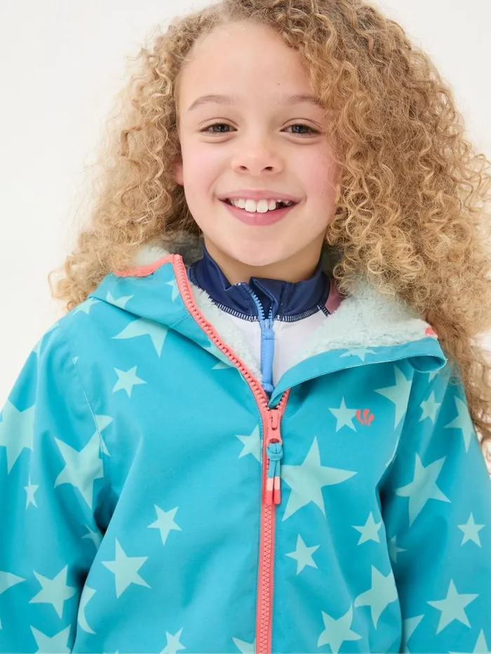 Fat Face Blue Waterproof Changing Robe Kids Coats and Jackets