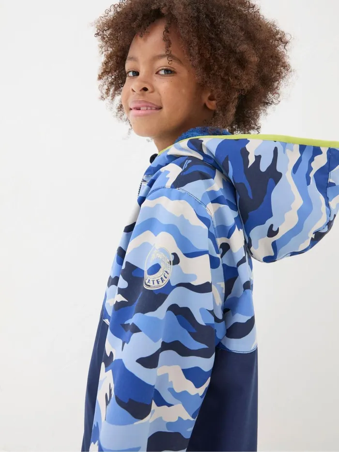 Fat Face Blue Waterproof Changing Robe Kids Coats and Jackets