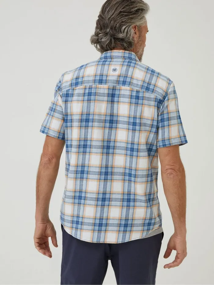 Fat Face Blue Westly Check Shirt Men Coats and Jackets
