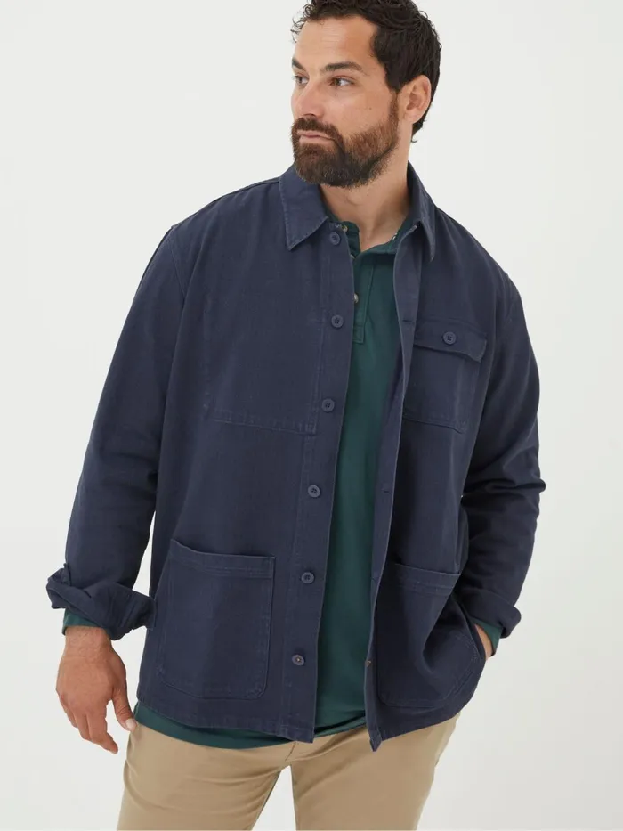 Fat Face Blue Worker Jacket Men Coats and Jackets
