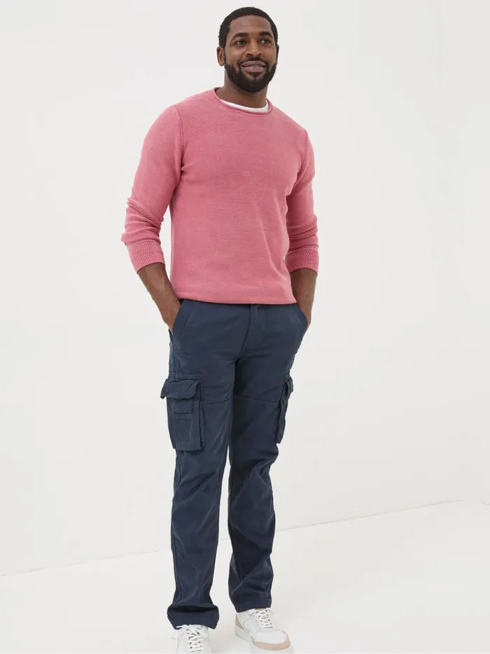 Fat Face Breakyard Blue Cargo Trousers Men Trousers and Chinos