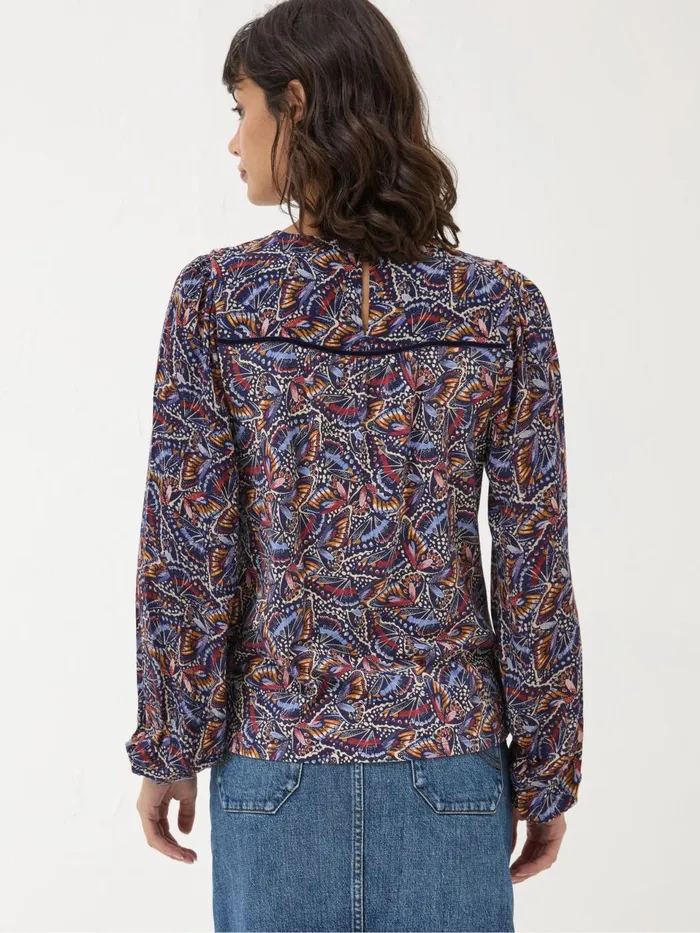 Fat Face Charlee Black Butterfly Top Women Tops and TShirts