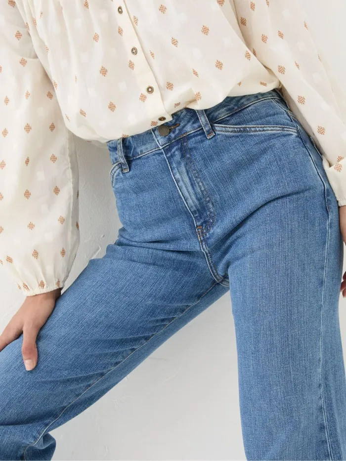 Fat Face Elise Denim Vintage Wide Leg Jeans Women Jeans