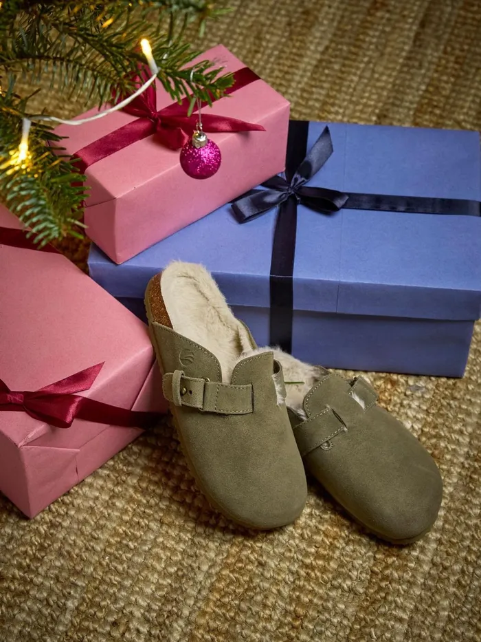 Fat Face Elsie Khaki Green House Shoes Women Pyjamas and Nightwear