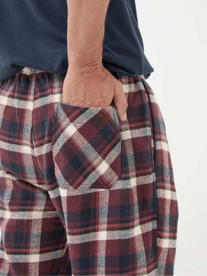 Fat Face Ferring Plum Purple Check Pyjama Bottoms Men Pyjamas and Nightwear