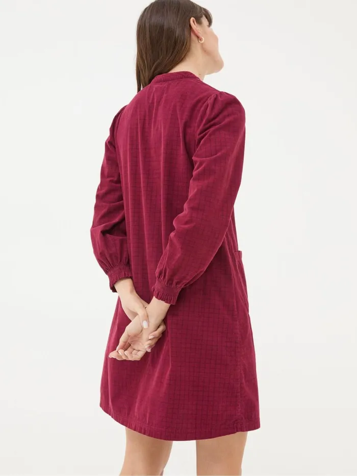 Fat Face Fran Red Denim Dress Women Dresses